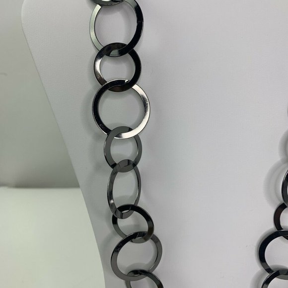Apt 9 Chain Long Link Interlocking Discs Necklace - Picture 2 of 6